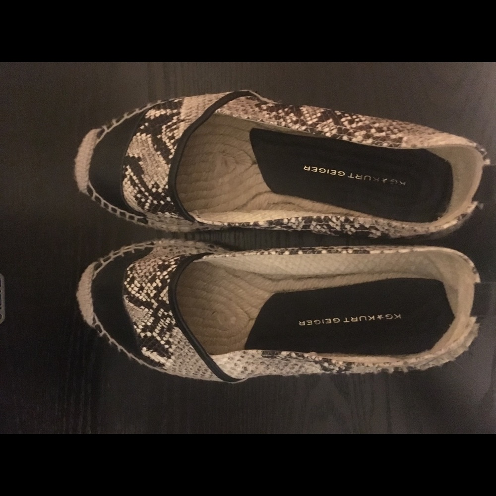 Kirt Geiger snake print espadrille 37